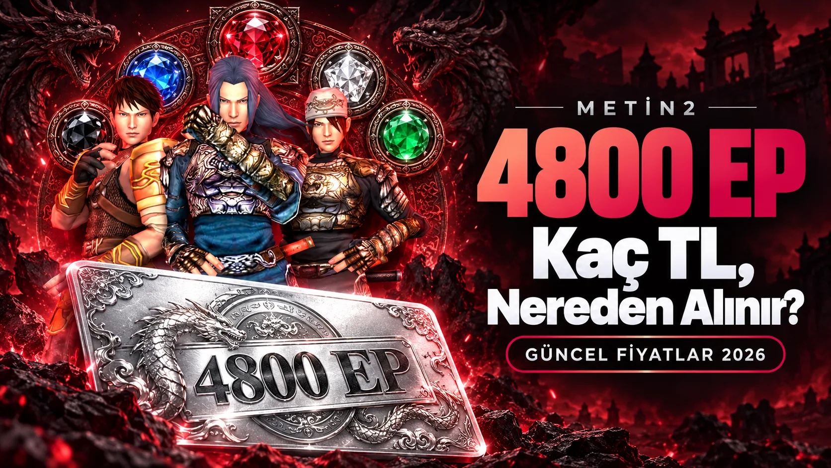 Metin2 4800 EP kaç TL ve güncel e-pin fiyatları 2026